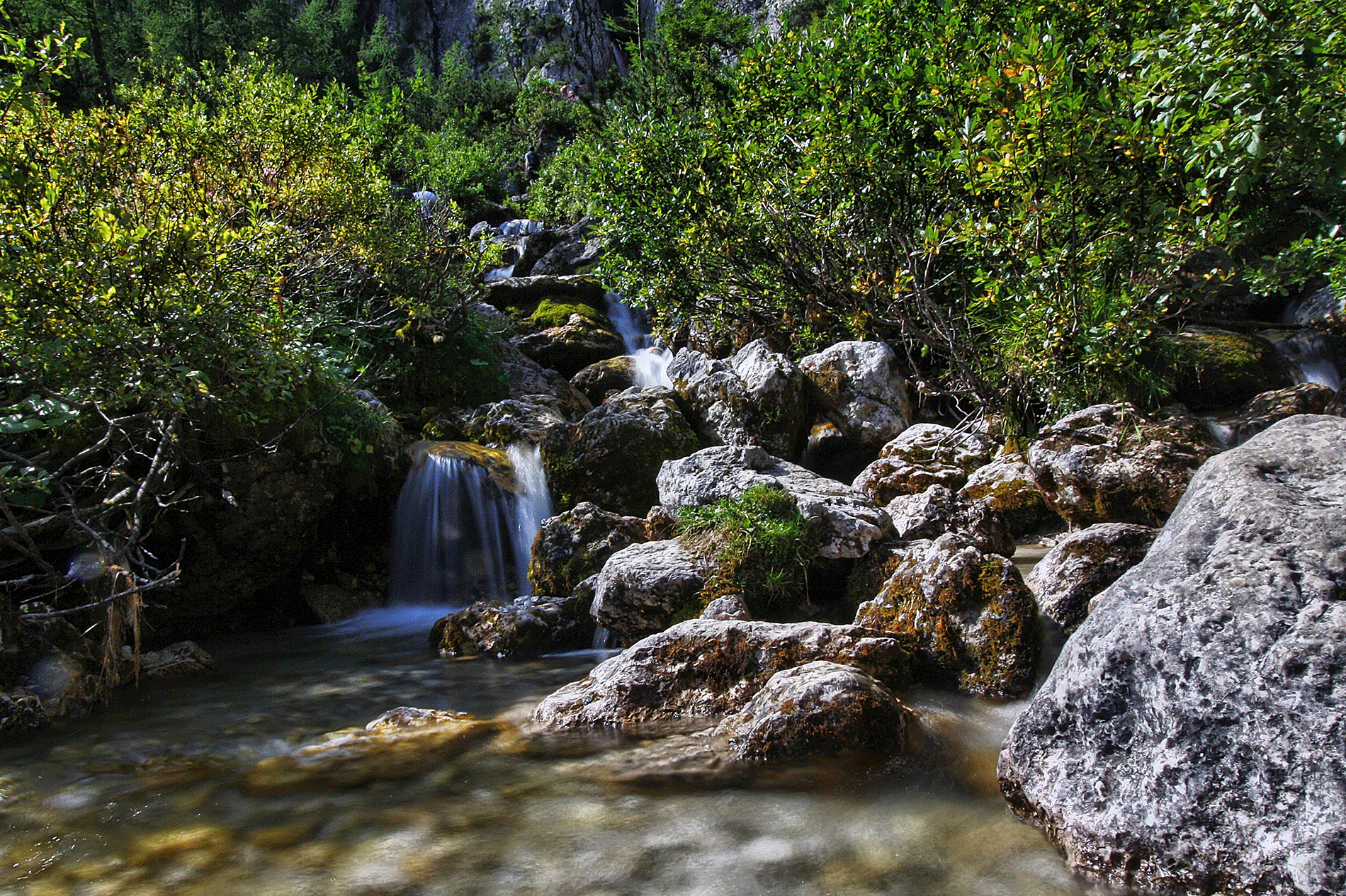 Cascata dolomiti pisciadu